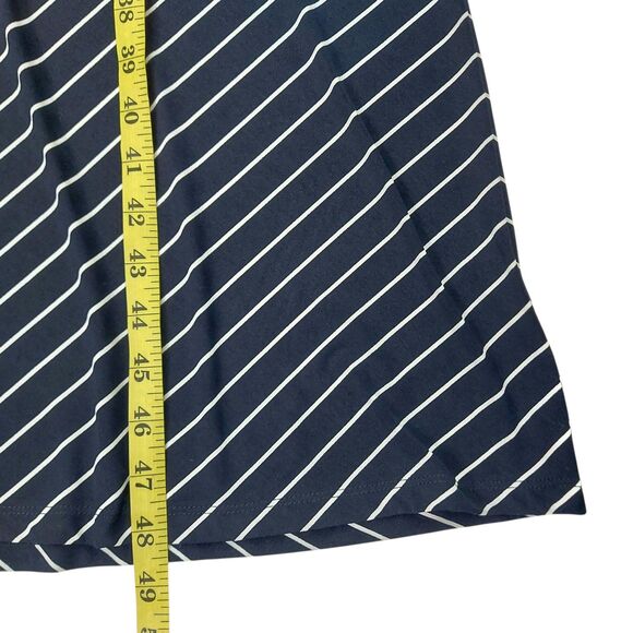 Lauren Ralph Lauren Midi Dress Womens 12 Black Chevron Stripes V-Neck Back Zip - Picture 11 of 12